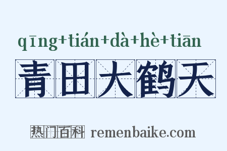 青田大鹤天是什么意思的图片